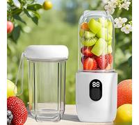 Mineup Blender Portable, 500ML Mixeur Portable, Presse-Agrumes ÉLectrique Portabl Avec Affichage NuméRique, Rechargeable Mini Blender Smoothie Avec 16 Lames Pour Shakes, Fruits, Bureau, Voyage