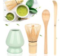 Mineup Fouets À Matcha, 4 Pieces Fouet Matcha Bambou, Fouet À Matcha Traditionnel, Matcha Kit Bambou, Fouet Bambou Thé Matcha, Set De Cuillères À Matcha, Set Thé Matcha Pour Cérémonie Du Thé Boisson