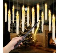 Mineup Lot de 12 Bougies flottantes avec Ttélécommande, Bougies à LED Flottante, Bougies LED flottantes avec télécommande, Bougie Flottante, Fausse Bougie pour Décoration Halloween, Noël