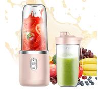Mineup Mixeur Portable, 400ML Mélangeur Portable Smoothie Maker, Mélangeur Pour Smoothies, Rechargeable USB Blender Smoothie Portabl Avec 6 Lames Et Couvercle De Voyage Pour Jus De Fruits, Smoothies
