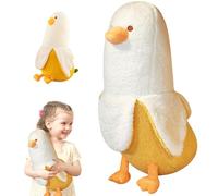 Mineup Peluche Canard Banane, 50 Cm Oreiller en Peluche Banane Canard, Jouet en Peluch De Canar Banan Cadeau pour Enfants Garçons Filles