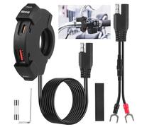 Mineup Prise USB Moto, 12V Chargeur USB Moto Étanche Charge Rapide, Chargeur De Moto USB C, Double Prise De Courant De Chargeur De Voiture USB Et PD/Type-c pour Voiture Camping-Car Véhicule Bateau