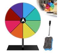 Mineup Roue de la Fortune, Roue De Loterie, Roue De Fortune Éditable, Spinner De Roue De Prix avec Support, 8 emplacements, la Roue de la Fortune pour Noël, Carnaval, Jeu De Rotation, Pub