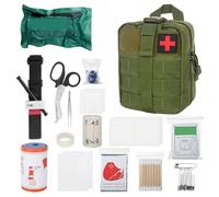 Mineup Tactique Sac de Secours, 46 pièces Trousse de Premiers Secours, Trousse Tactique, Trousse de Secours Militaire, Trousse Secours pour Maison, Voiture, Camping en Plein Air, Armée verte