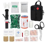 Mineup Trousse de Secours Complète, 54 PCS Trousse de Premiers Secours, Sac d'urgence pour Voiture, Trousse de Secours Militaire, Pochette médecine tactique pour Maison, Voiture, Camping, Noir