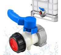 Mineup Vanne Cuve 1000L Plastique, Adaptateur Universel IBC DN50 (75mm), Vanne Papillon Adaptateur, pour Robinet de Vidange, Réservoir IBC, Citerne de Pluie, Bidon, Réservoir à Eau