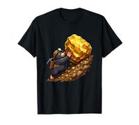 Mineur de Taupes Mignon poussant Une pépite d'or géante T-Shirt