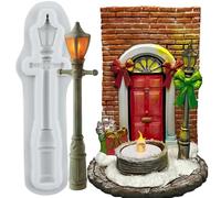 MINFEIDMS Moule à fondant en forme de lampadaire - Moule en silicone pour décoration de gâteau - Chocolat - Bonbons - Sucre - Bricolage - Pâte à fleurs - Argile polymère