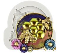 MINFEIDMS Moule En Silicone En Forme De Bourdon En Forme De Nid D'abeille Tournesol Abeilles Chocolat Ruche Fleur Bonbons Décoration De Gâteaux Cupcakes Pâte À Gomme Argile Polymère