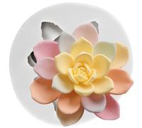 MINFEIDMS Moule en silicone en forme de fleur de lotus pour fondant | Décoration de gâteau au chocolat en pâte polymère