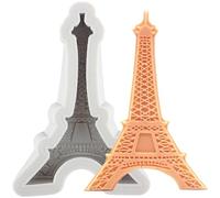 MINFEIDMS Moule en silicone en forme de tour Eiffel Paris pour décoration de gâteaux, pâte à sucre, pâte polymère