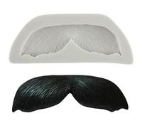 MINFEIDMS Moule En Silicone Pour La Fête Des Pères Moustache Barbe Fondant Au Chocolat Décoration De Gâteaux Au Sucre Cupcake Topper Pâte À Gomme Bonbons Argile Polymère
