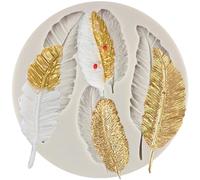 MINFEIDMS Moules à bonbons en silicone en forme de plumes pour décoration de gâteaux, pâte à sucre, pâte polymère