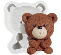 MINFEIDMS Moules à fondant en silicone en forme d'ours, bonbons, moule à chocolat pour ours en peluche, décoration de gâteau, décoration de cupcake, savon, bougie, argile polymère, pâte en caoutchouc