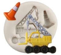 MINFEIDMS Moules en silicone en forme de camion de chantier pour décoration de gâteaux en sucre et pâte à sucre en pâte à sucre en pâte polymère