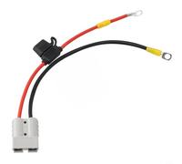 Minflora Anderson Kit de câble de connecteur de charge de batterie 50 A vers terminal M8 10 AWG PVC cuivre rallonge 30 cm pour alimentation électrique chariot élévateur et utilisation de panneau