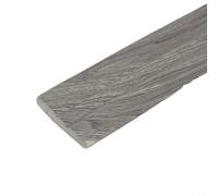 Minflora Autocollant mural décoratif en mousse pour plinthe - 98 mm × 10 mm × 3 m, garniture en mousse résistante à l'humidité pour murs, arrière-plans TV (grain de bois gris)