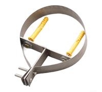 Minflora Collier de support de tuyau de cheminée en acier inoxydable pour installation de chauffe-eau de chaudière, réchaud, noir (125 mm, argenté)