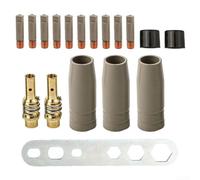 Minflora Ensemble de buses de soudage pour torche 15AK - 18 embouts de protection pour gaz sans air - 1,2 mm - Noyau en cuivre anti-adhésif - Pièces de soudeur MIG