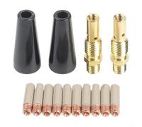 Minflora Flux Core Kit de soudure de buse sans gaz, 14 embouts MIG avec revêtement anti-éclaboussures et diffuseurs de gaz, accessoires de rechange pour Lincoln for Magnum 100L et Eastwood (1,2 mm)