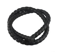 Minflora Gaine de protection en spirale de 1 m en polyéthylène pour tuyau hydraulique et fils électriques - Résistant à l'usure - Ignifuge - Noir - Pour la maison et le bureau (D14 mm)