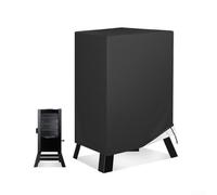 Minflora Housse de protection robuste pour barbecue électrique Oxford 210D avec revêtement en vinyle coupe-vent pour barbecues verticaux de 76,2 cm, noir résistant aux intempéries