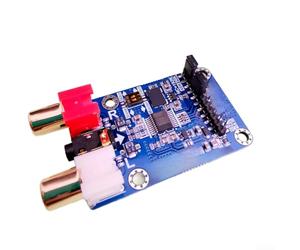 Minflora I2S Carte d'acquisition audio, module ADC 24 bits 192 kHz avec mode maître esclave, entrée RCA et 3,5 mm, aucun pilote nécessaire, circuit imprimé 6,5 x 3,4 cm