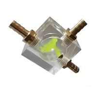 Minflora Indicateur de débit d'eau en acrylique pour systèmes de refroidissement PC, débitmètre à billes flottantes haute sensibilité avec raccord en laiton standard pour machine de gravure et