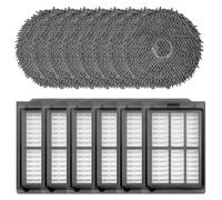 Minflora Kit de rechange pour aspirateur robotique, lot de 12 pièces compatible avec le modèle 3i P10 Ultra, comprend des serpillères, un filtre HEPA, des chiffons de nettoyage non tissés (B)