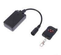 Minflora Kit de télécommande sans fil pour machine à fumée avec indicateur LED, compatible avec équipement d'éclairage de brouillard de scène 400 W-1500 W, noir standard (contrôle à 4 boutons)