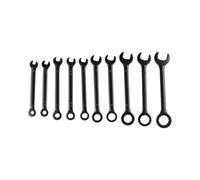 Minflora Lot de 10 clés à molette à bout ouvert - Noir - Multi-tailles - Pour réparations générales (pouces)
