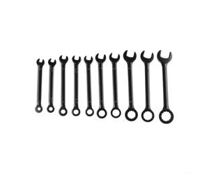 Minflora Lot de 10 clés à molette à bout ouvert - Noir - Multi-tailles - Pour réparations générales (pouces)