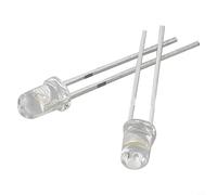 Minflora Lot de 100 ampoules LED super lumineuses de 3 mm à lentille ronde transparente pour projets électroniques de bricolage, indicateurs de circuit, signalisation, utilisation par les amateurs