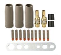 Minflora Lot de 18 buses de soudage de 0,6 mm, embouts de protection revêtus pour 15AK, buses antiadhésives en cuivre de haute pureté avec supports, accessoires pour enlever les scories