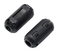 Minflora Lot de 2 anneaux de ferrite noirs pour -TDK - Suppresseur de bruit - 5 mm - Pince de serrage EMI/RFI pour USB FireWire coaxial audio vidéo Powerline avec matériau souple - Noir