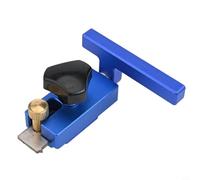 Minflora Lot de 2 blocs d'arrêt en T en alliage d'aluminium pour le travail du bois, outil de limite de clôture rabattable compatible avec rail à onglet standard et scie à table coulissante, lot de 2