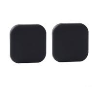 Minflora Lot de 2 butoirs en silicone pour poignée de porte - 7,45 mm d'épaisseur - Anti-collision - Absorption des chocs - Pour la maison et le bureau - Noir
