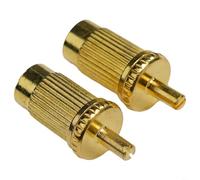Minflora Lot de 2 composants de chevalet de guitare pour modèles EPI LP nécessitant l'importation vers un montage vintage avec goujons pour guitare de style LP, chrome (doré)