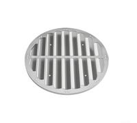 Minflora Lot de 2 déflecteurs d'air sans perçage pour unité extérieure AC - En acier inoxydable - Angle arrondi - Argenté (B)