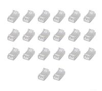 Minflora Lot de 20 connecteurs LED sans soudure à 3 broches pour bandes de 8 mm et 10 mm, bornes rapides pour systèmes d'éclairage 5 V, 12 V, 24 V (3P-10 mm)
