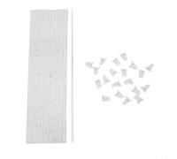 Minflora Lot de 20 piquets et clips en acrylique transparent pour plantes en pot, supports pour empêcher la tige de se plier et soutenir la croissance verticale de diverses plantes (40 cm)