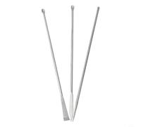 Minflora Lot de 3 spatules micro-cuillères en acier inoxydable pour mesurer la poudre de laboratoire et manipuler des échantillons avec long manche pour bouteilles et bocaux profonds, résistant à la
