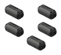Minflora Lot de 5 anneaux de ferrite noirs pour TDK - Suppresseur de bruit - 5 mm - Pince de serrage EMI/RFI pour USB FireWire coaxial audio vidéo Powerline avec matériau souple - Noir