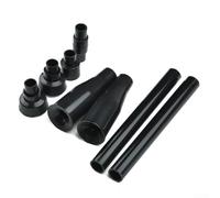 Minflora Lot de 8 buses de fontaine aquatique avec 4 modes de pulvérisation et tubes d'extension pour bassins de jardin, aquariums, piscines et fontaines d'eau extérieures, en plastique noir
