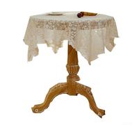 Minflora Nappe en dentelle creuse - Housse décorative de luxe légère pour table basse, et réfrigérateur (60 x 60 cm)