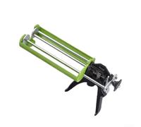 Minflora Outil de calfeutrage à double tube en silicone avec poignée ergonomique en alliage de plastique pour projets d'amélioration de la maison, noir et vert