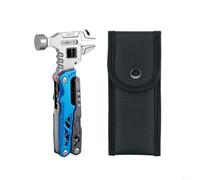 Minflora Outil multifonction pliable avec marteau et pince - Kit de réparation domestique compact avec t tournevis (bleu)