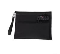 Minflora Pochette de rangement ignifuge avec coque en fibre de verre de silicone résistante à la température et serrure numérique réglable par l'utilisateur pour espèces, pochette de rangement étanche