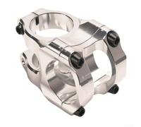 Minflora Potence de vélo haute performance 31 8 mm pour descente, ultra légère à 123 g, aluminium usiné CNC pour la plupart des vélos, vélos de route, VTT, BMX, pignons fixes, vélos (argent)