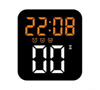 Minflora Réveil électronique LED multifonction avec fonctionnement silencieux, compte à rebours, luminosité réglable, double affichage de l'heure pour chambre à coucher ou espace de travail (C)